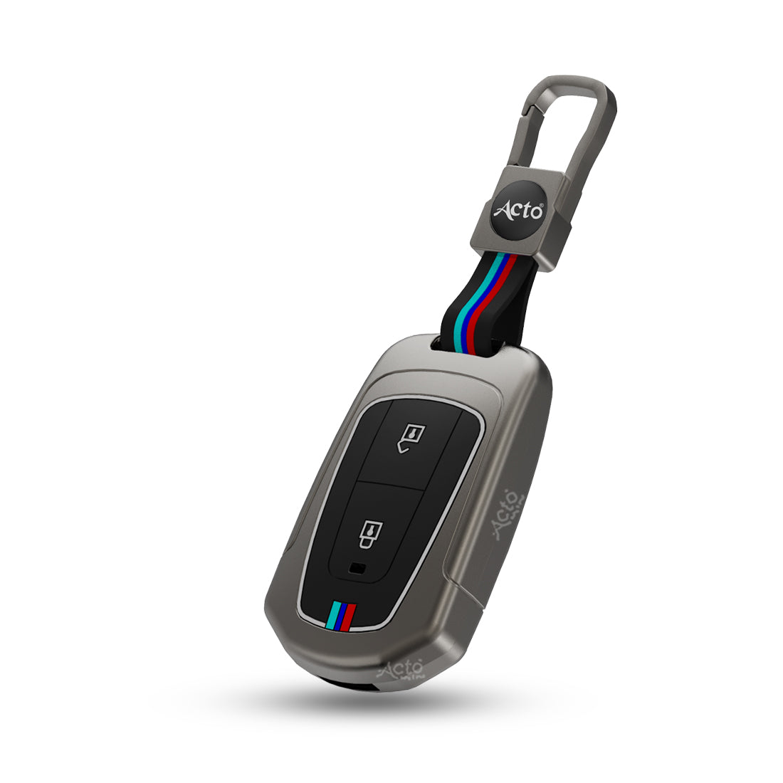 Acto Car Key Cover Metal Silicone Compatible with Tata