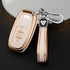 Acto TPU Gold Series Car Key Cover With TPU Gold Key Chain For Audi Q3