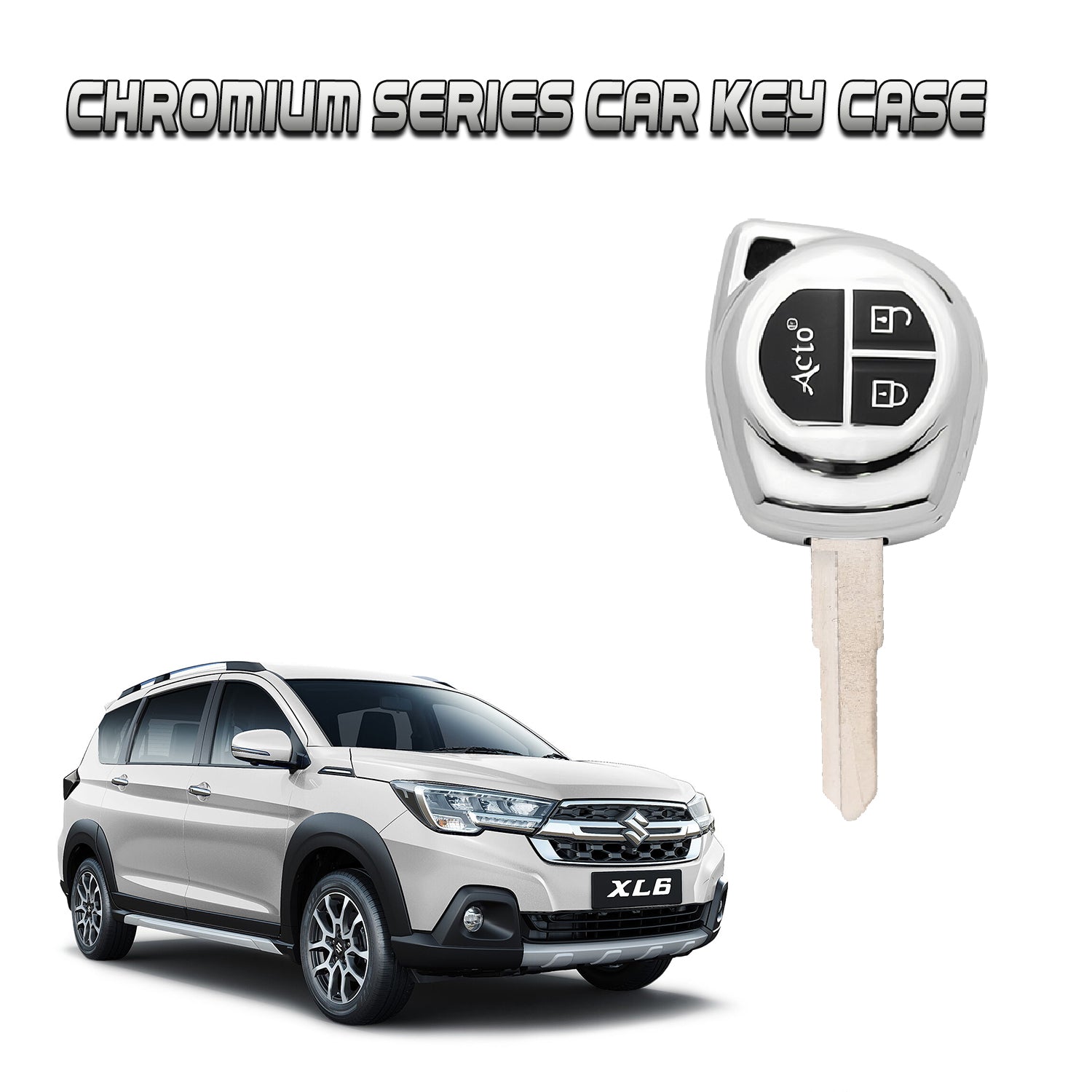Acto Car Key Cover Chromium Series Compatible with XL-6