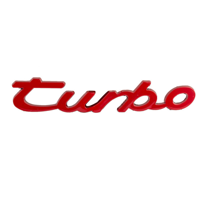 Metal-Alloy-Aluminum-Chrome-Sticker-Badge-Decal-Emblem-Turbo-Italic-Red