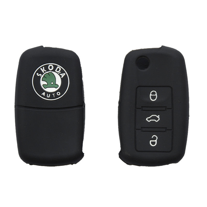 silicon-car-key-cover-skoda-fabia-black