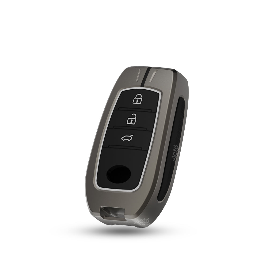 Acto Metal Sapphire Key Cover and Key chain Compatible with Toyota Crysta, Fortuner Pack of 1 Set (Glow in the Night)