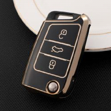 Acto TPU Gold Series Car Key Cover For Skoda Superb