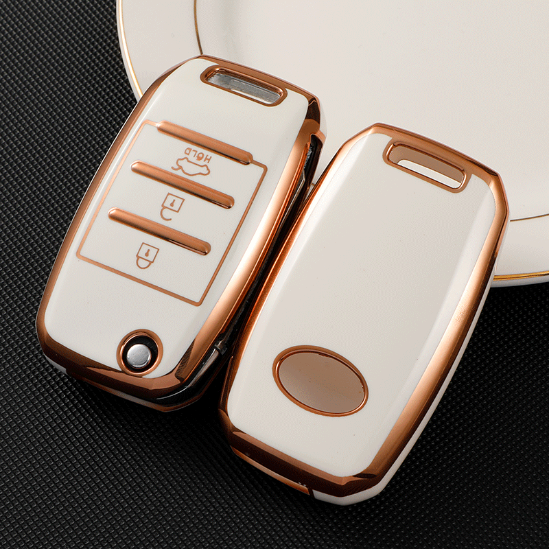 Acto TPU Gold Series Car Key Cover For Kia Carens