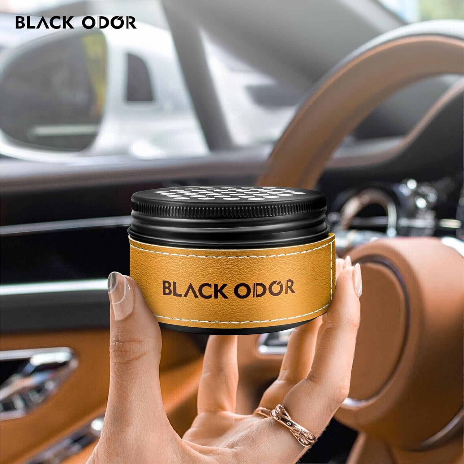 Black Odor Fashion Car Fragrance Scented Air Freshener Perfume Gel For Car/Home/Office (100Gm)