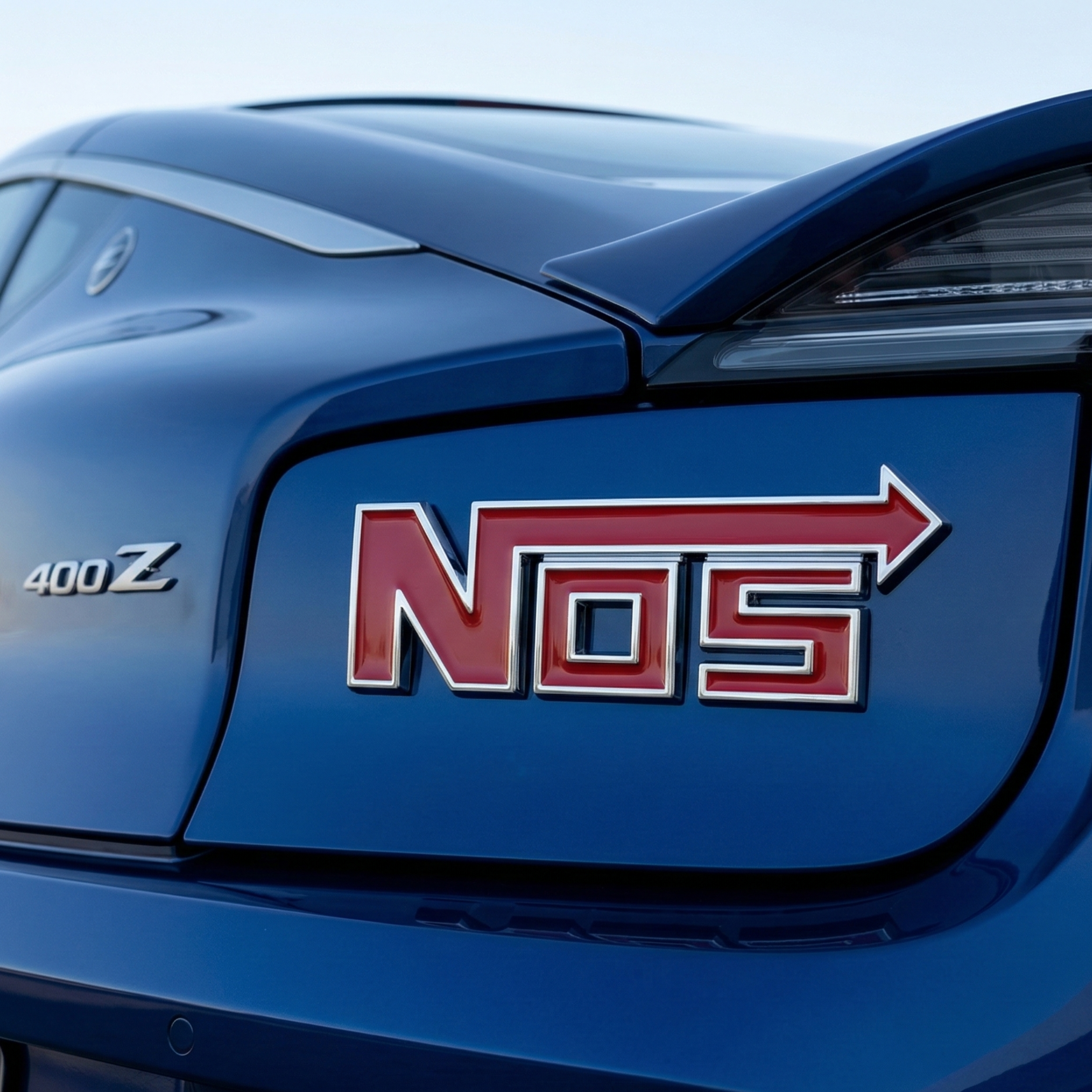 Carsonify 3D Metal NOS Car Badge Emblem Sticker | Premium Aluminum Alloy Chrome NOS Logo Decal | Self-Adhesive Metallic Badge for Car, Bike & SUV Exterior | Stylish Auto Decoration Accessory