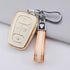 Acto TPU Gold Series Car Key Cover With TPU Gold Key Chain For TATA Altroz