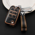 Acto TPU Gold Series Car Key Cover With TPU Gold Key Chain For MG ZS