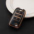 Acto TPU Gold Series Car Key Cover With TPU Gold Key Chain For MG ZS