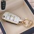 Acto TPU Gold Series Car Key Cover With Diamond Key Ring For Audi A4