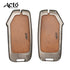 ACTO Metal Leather Car Key Cover with Key Chain Compatible with Kia Sonet 2020 & Seltos 2020+ 4 Button Smart Key | Premium Zinc Alloy & Leather Finish | 360° Protection | Scratch Resistant | Pack of 1