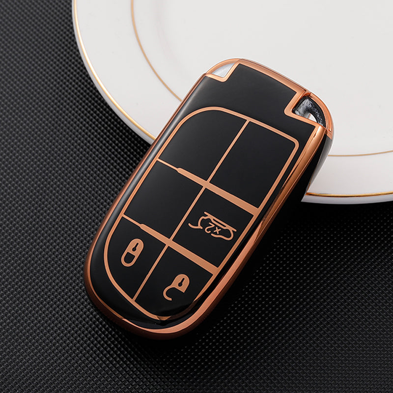 Acto TPU Gold Series Car Key Cover For Jeep Meridian