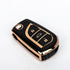 Acto TPU Gold Series Car Key Cover With TPU Gold Key Chain For Toyota Fortuner