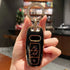 Acto TPU Gold Series Car Key Cover With Diamond Key Ring For Audi A8