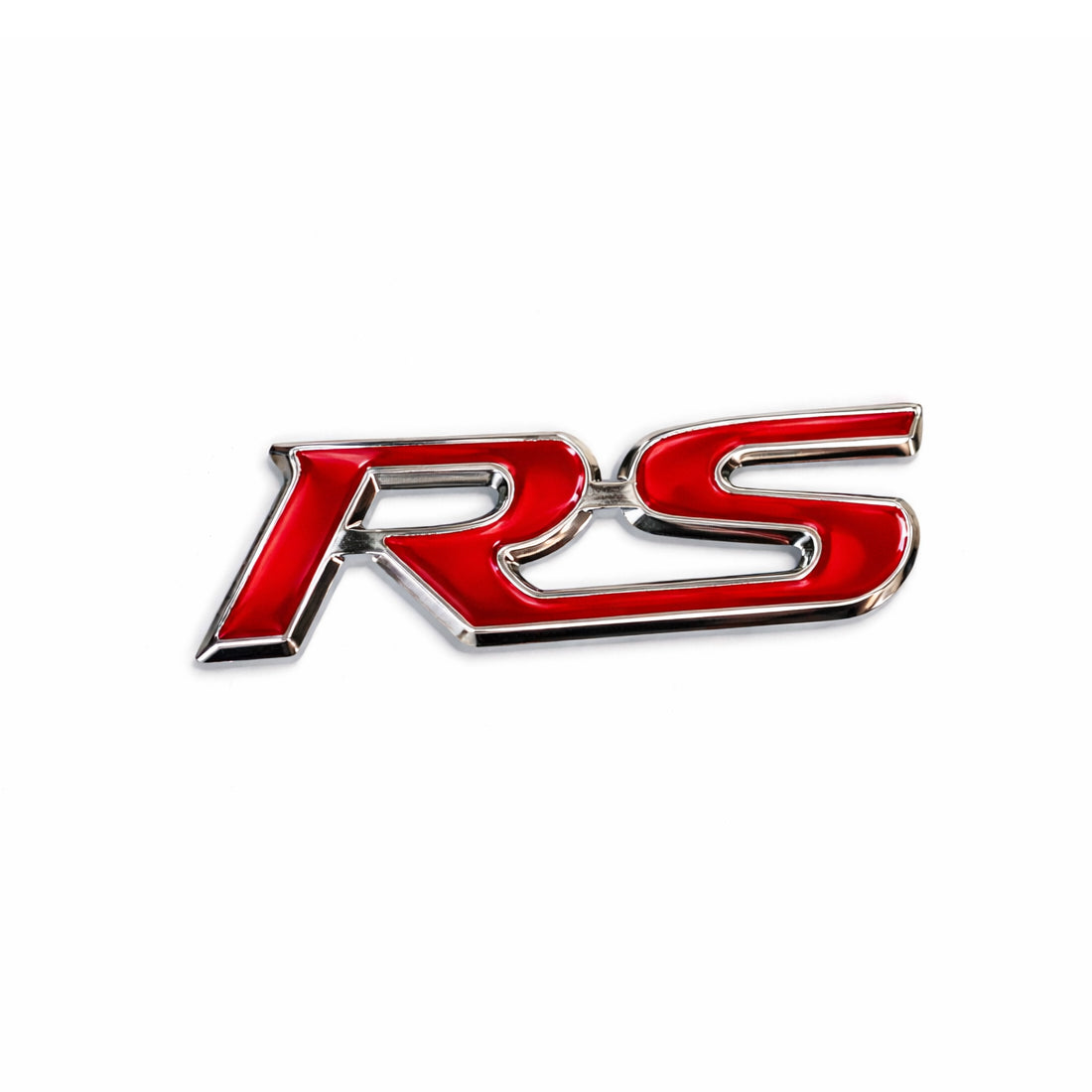 Carsonify 3D Metal RS Car Badge Emblem Sticker | Premium Aluminum Alloy Chrome RS Logo Decal | Self-Adhesive Metallic Badge for Car, Bike & SUV Exterior | Stylish Auto Decoration Accessory