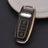 Acto TPU Gold Series Car Key Cover With Diamond Key Ring For Audi A8