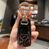 Acto TPU Gold Series Car Key Cover With Diamond Key Ring For Audi A3