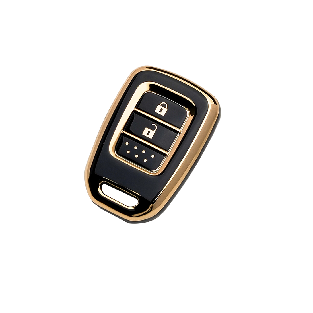 Acto TPU Gold Series Car Key Cover With TPU Gold Key Chain For Honda City