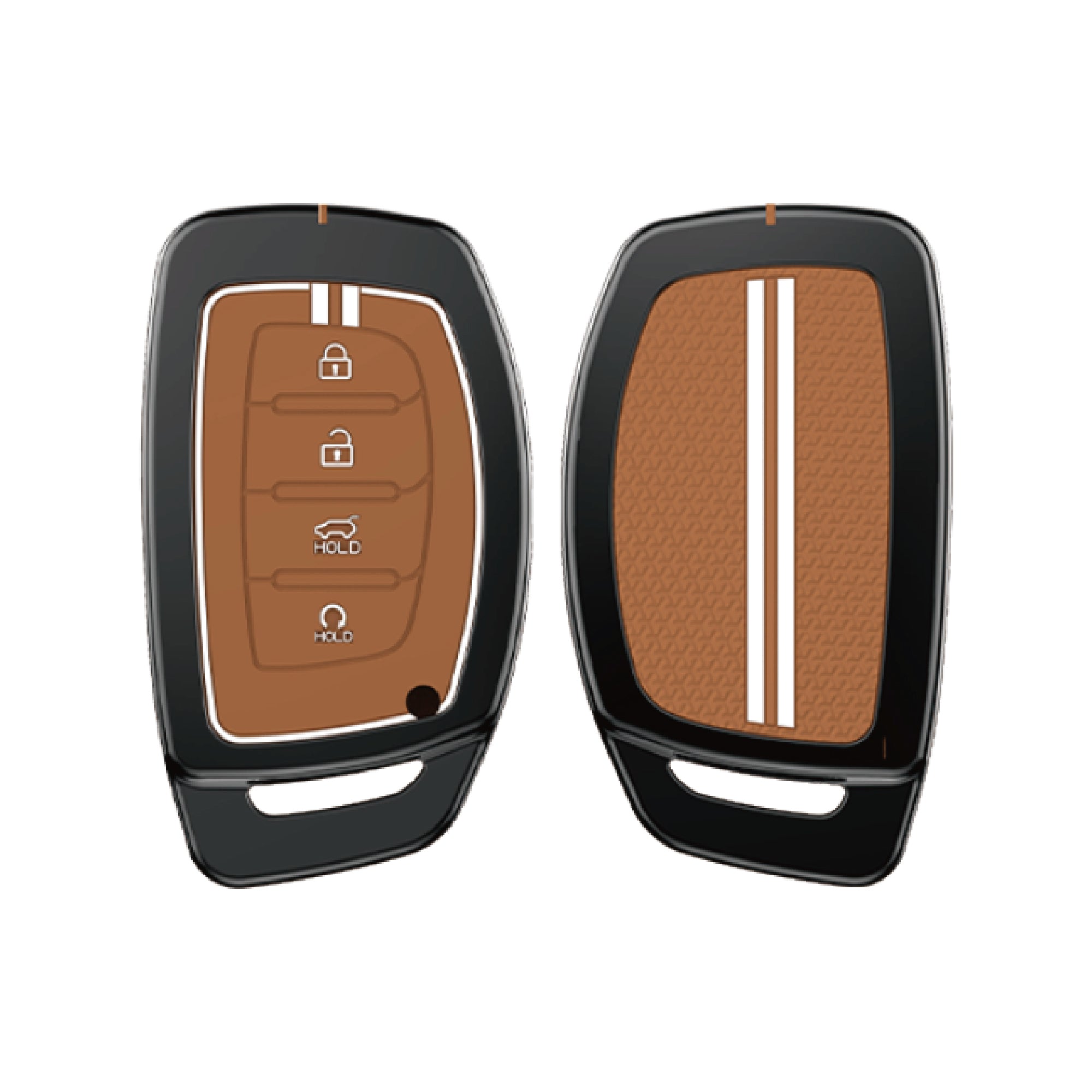 Acto Metal Sapphire Key Cover and Key chain Compatible with Hyundai Creta 2025 I Creta 2024 I Alacazar I Venue I Tucson Pack of 1 Set (Glow in the Night)