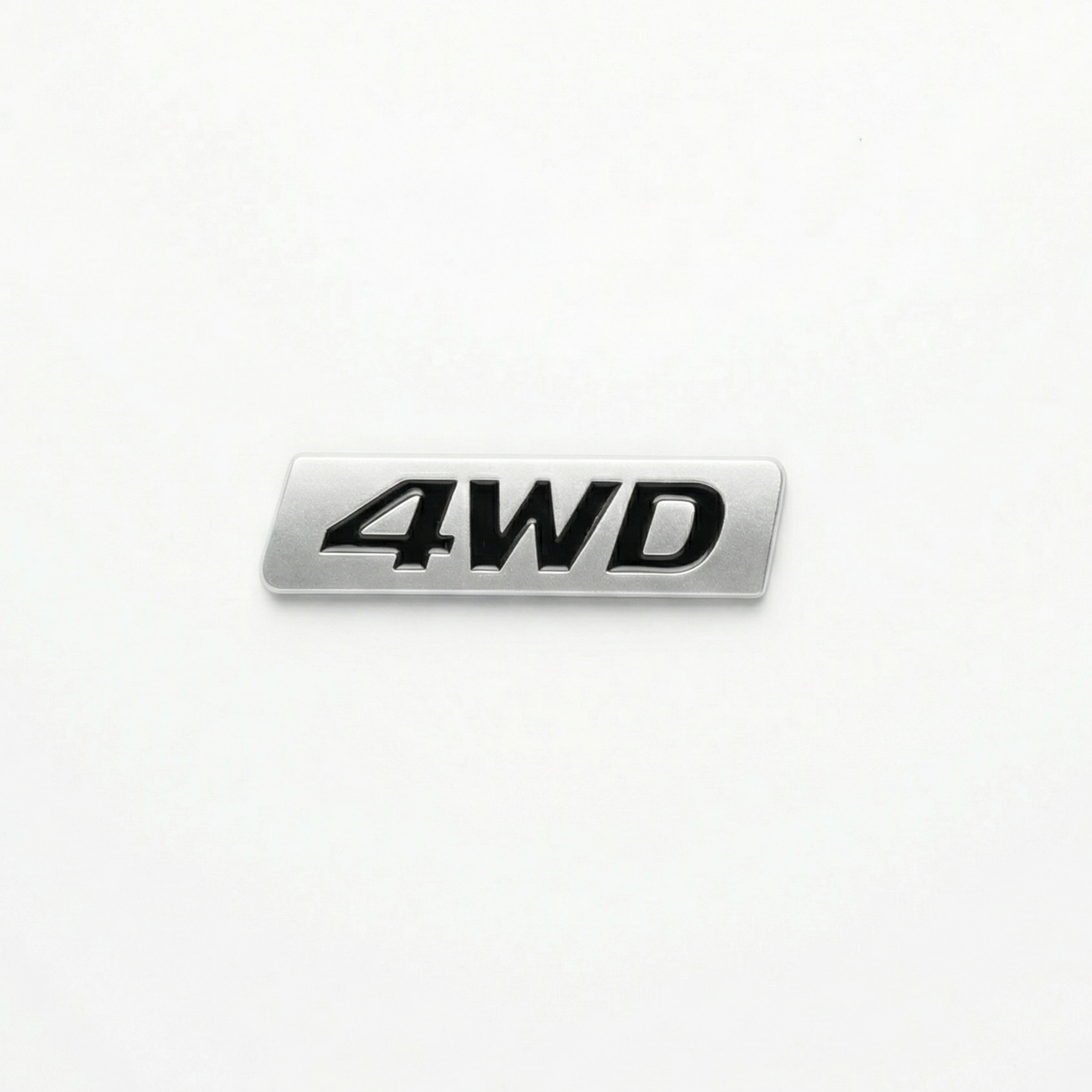 Carsonify 3D Metal 4WD Car Badge Emblem Sticker | Premium Aluminum Alloy Chrome 4WD Logo Decal | Self-Adhesive Metallic Badge for Car, SUV, Jeep & Bike Exterior | Stylish Auto Decoration Accessory