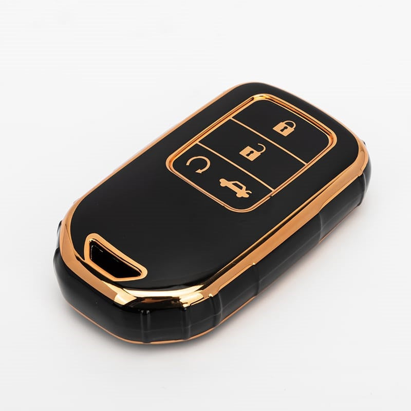 Acto TPU Gold Series Car Key Cover With TPU Gold Key Chain For Honda WR-V