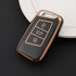 Acto TPU Gold Series Car Key Cover With TPU Gold Key Chain For Skoda Passat