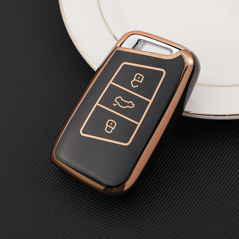 Acto TPU Gold Series Car Key Cover For Skoda Passat