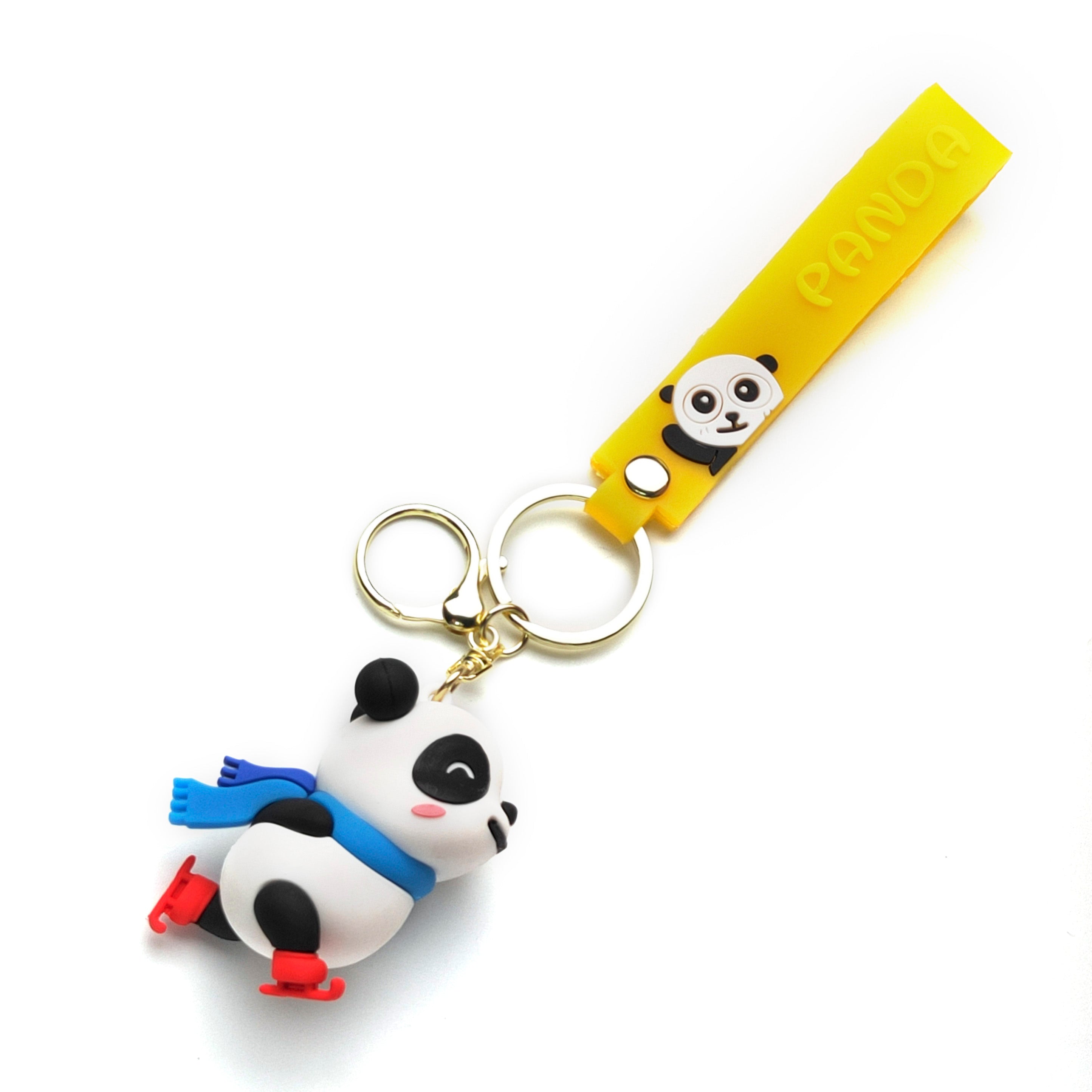 3D PVC Cartoon Keychain Panda