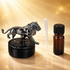 Acto Solar Powered Rotating Lion Showpiece with Aroma Diffuser Bottle – Romantic Dashboard & Home Decor