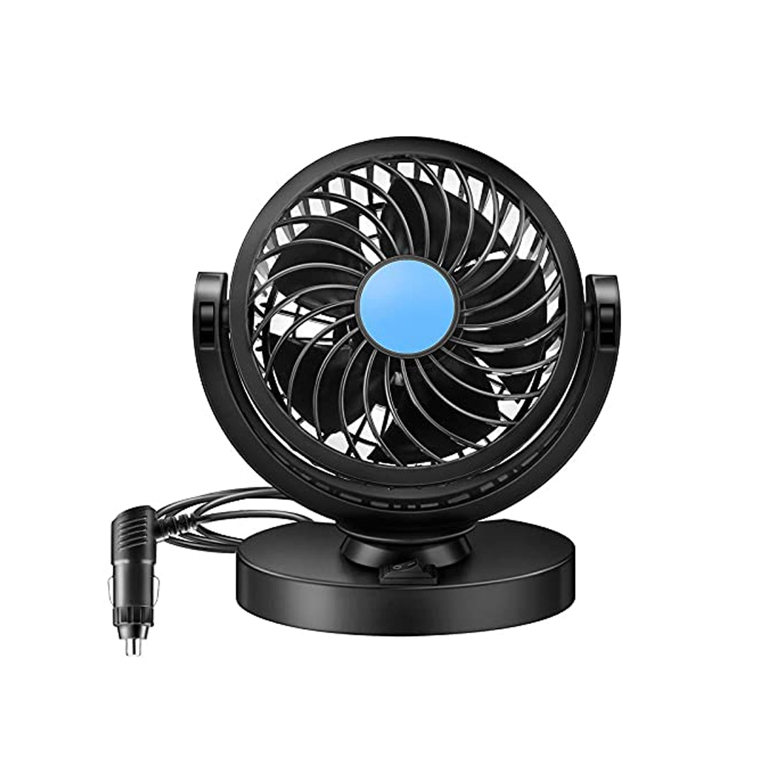 Car Mini Electric Fan 360 Rotating Strong Wind Car Fan Car Air Conditioner Low Noise Portable Auto Air Cooling Fan