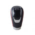 Design - SC Leather, Black & Red Gear Lever Shifter Knob with 4 Adapters