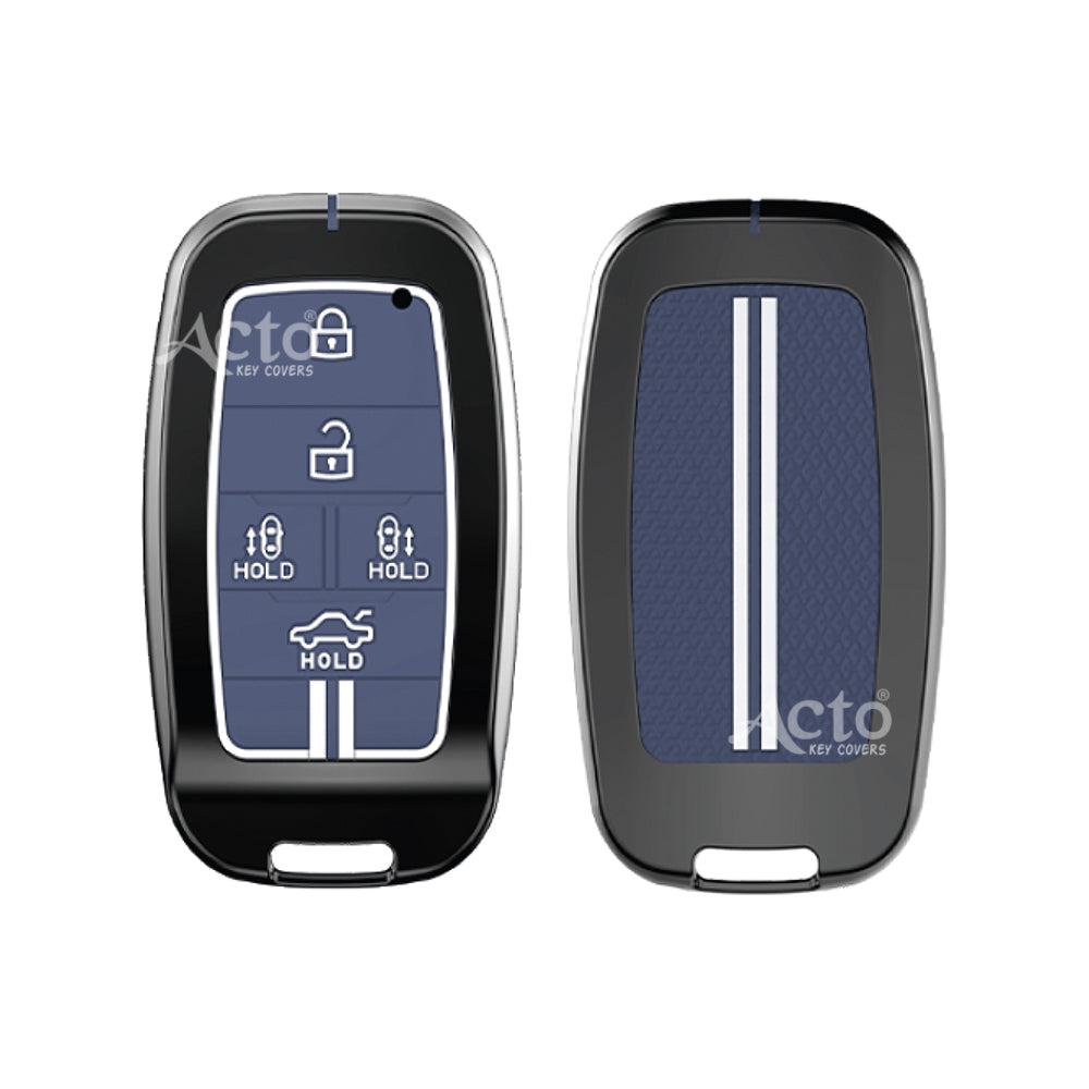 Acto Metal Sapphire Key Cover and Key chain KIA Carnival Compatible with  Pack of 1 Set (Glow in the Night)