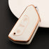 Acto TPU Gold Series Car Key Cover With TPU Gold Key Chain For Skoda Octavia