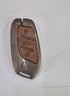 ACTO Metal Leather Car key cover with key chain Compatible With MG