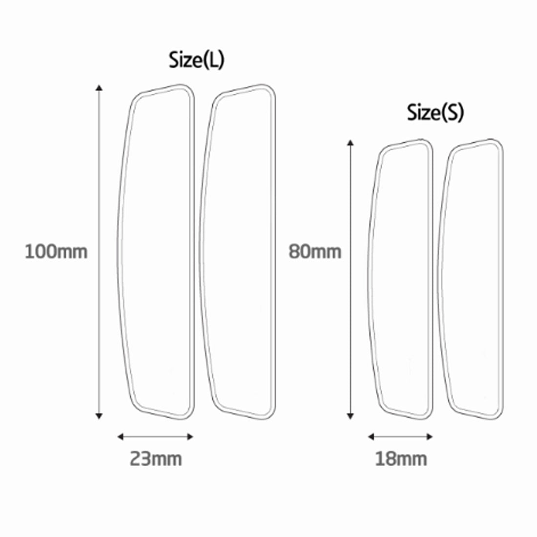 Car Gt Racing Door Guard Edge Protector Set Of 4Pcs In white