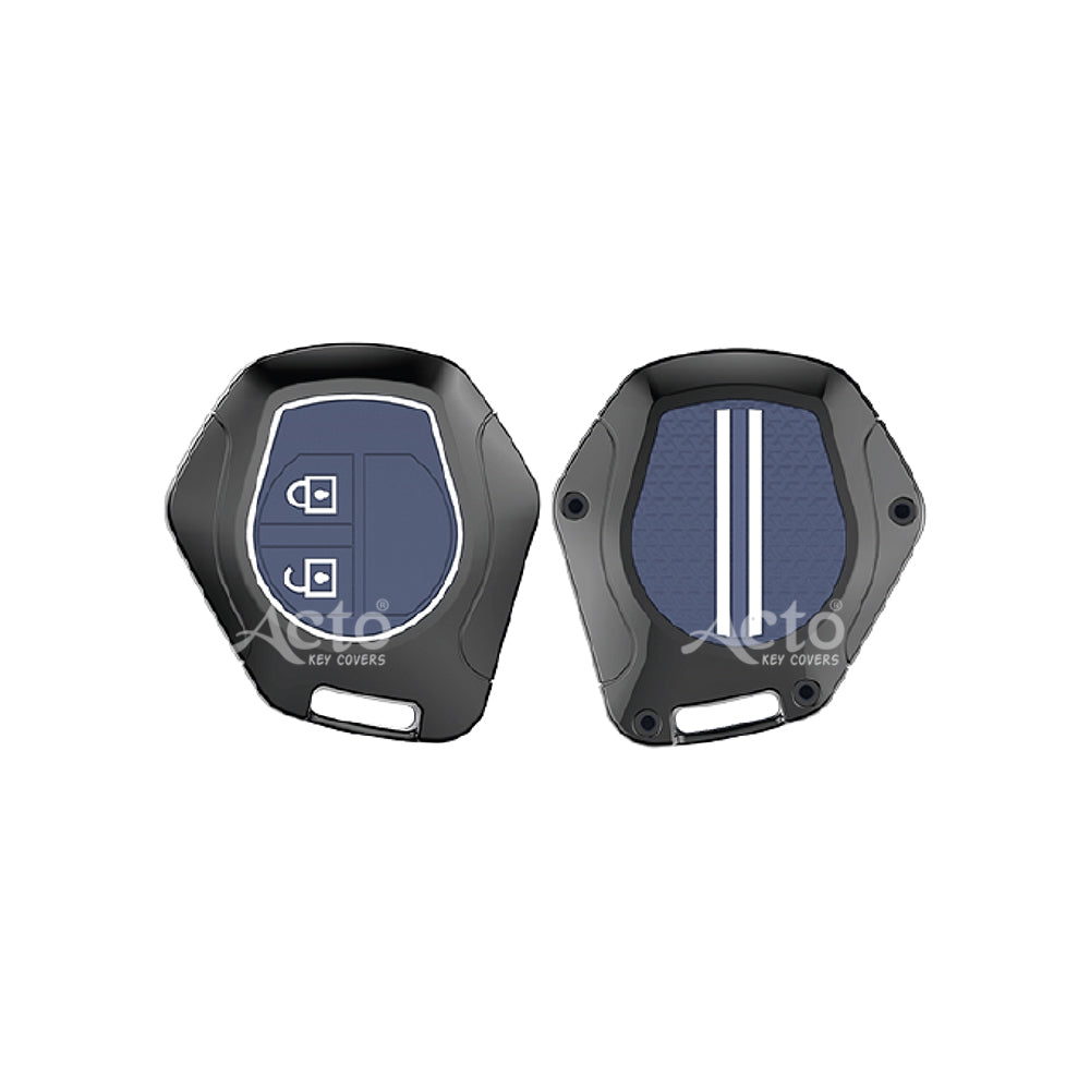 Acto Metal Sapphire Key Cover and Key chain Compatible with Suzuki Swift I Alto I Alto K-10 I Alto 800 I Baleno I Breeza I Celerio I Dzire I Ciaz I Ignis I S-cross I Ertiga I XL-6 I Spresso I Ritz I SX4 I WagonR Pack of 1 Set (Glow in the Night)