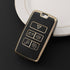 Acto TPU Gold Series Car Key Cover With TPU Gold Key Chain For Jaguar XF