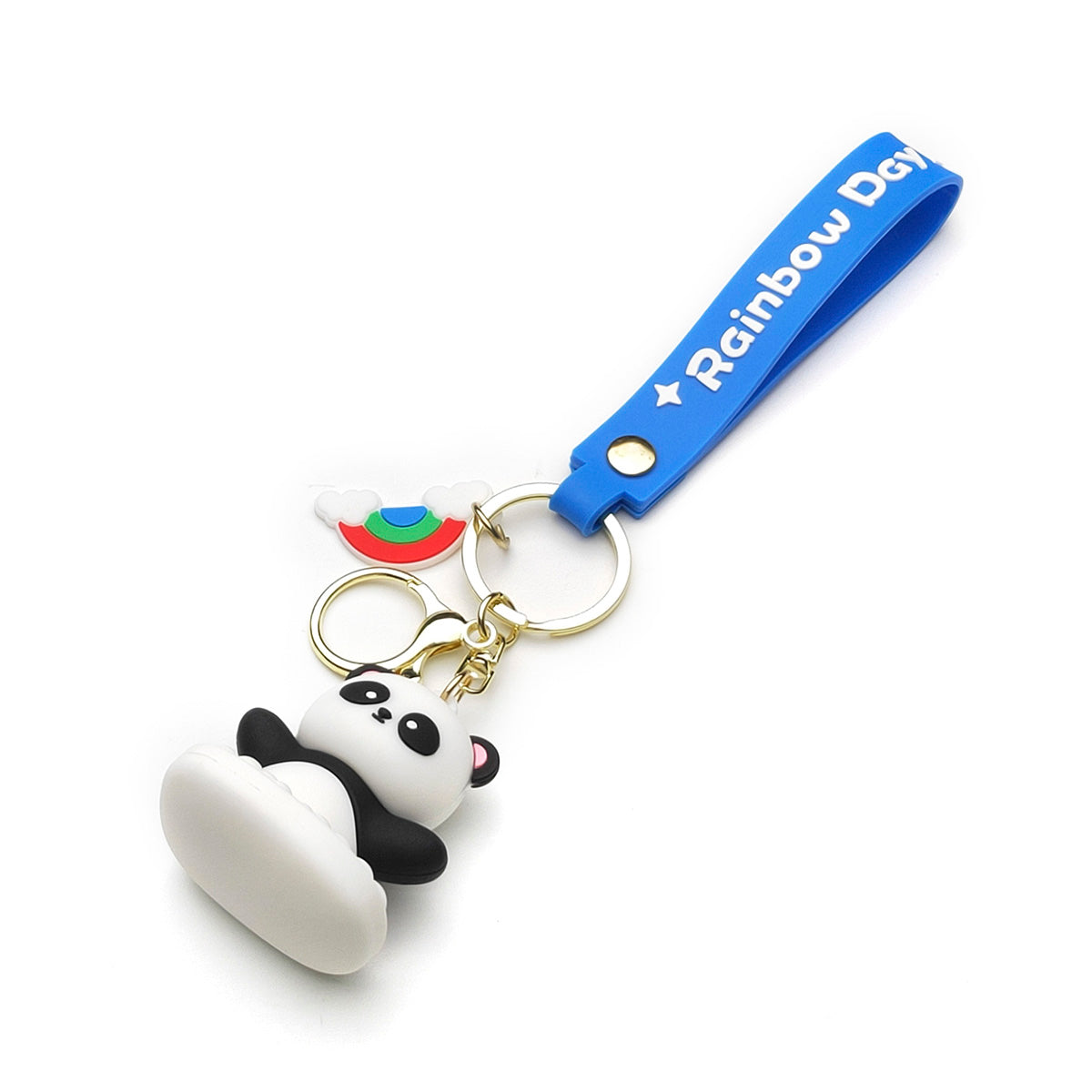 3D PVC Cartoon Keychain Panda