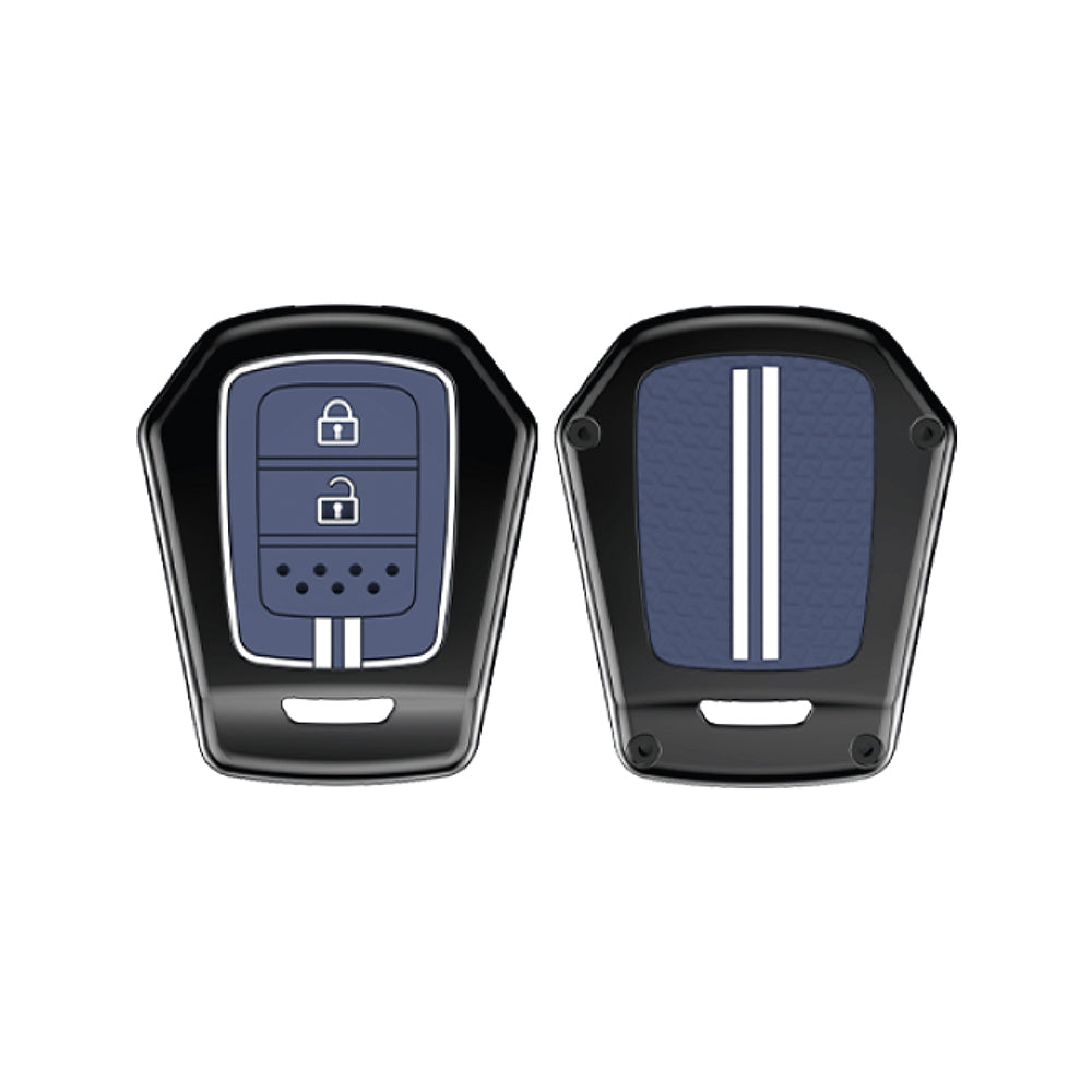 Acto Metal Sapphire Key Cover and Key chain Compatible with Honda Mobilio Pack of 1 Set (Glow in the Night)