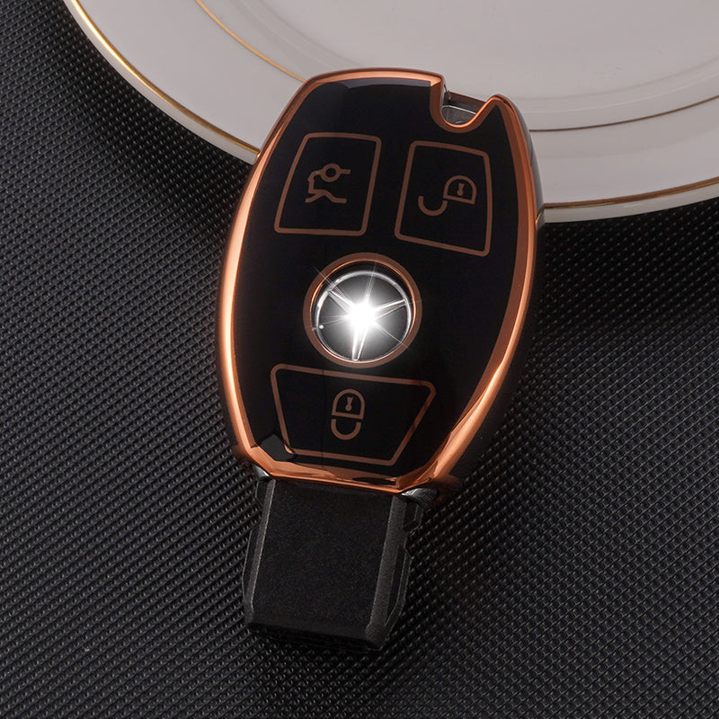 Acto TPU Gold Series Car Key Cover For Mercedes A CLASS