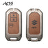 ACTO Metal Leather Car key cover with key chain Compatible With Suzuki