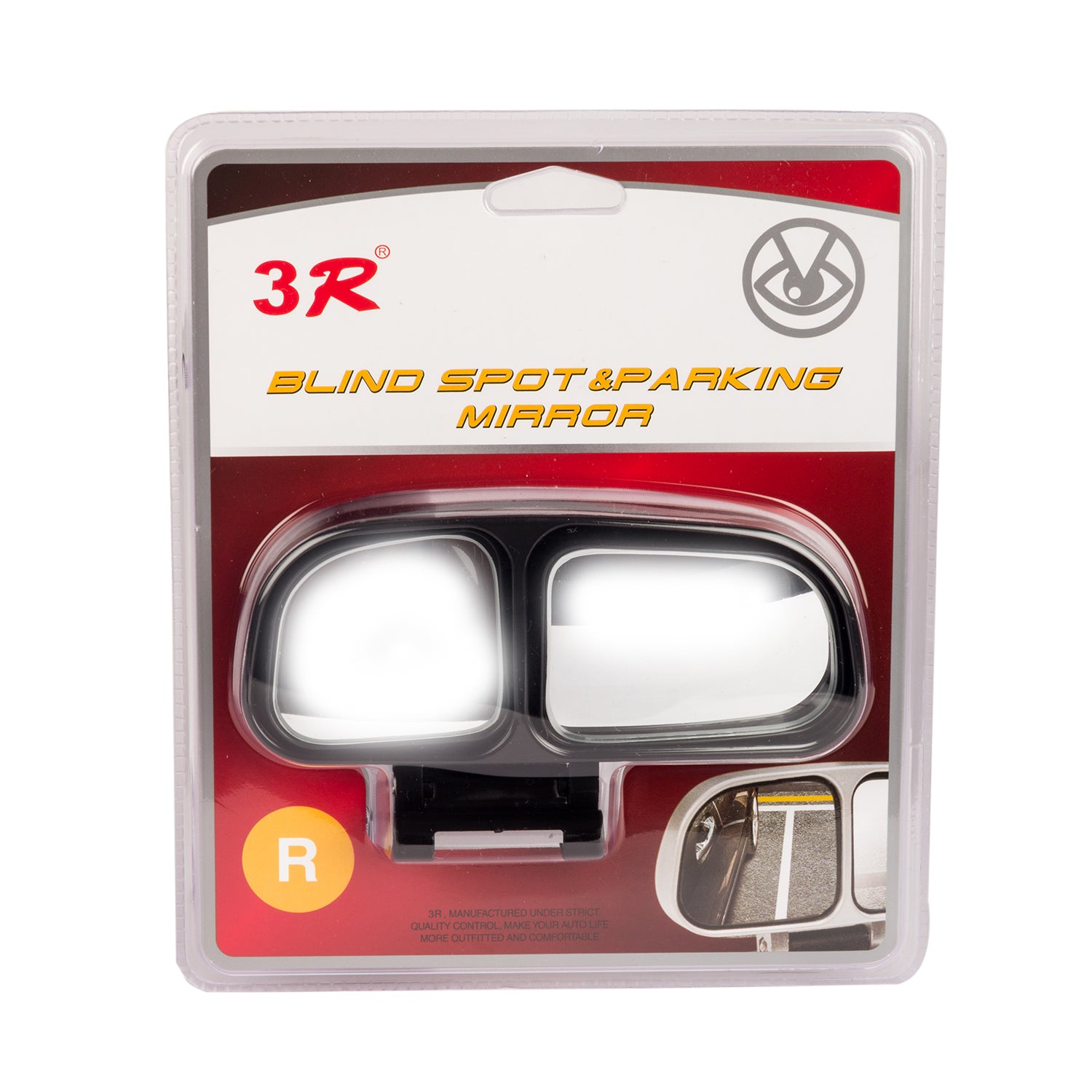 Car Blind Spot Mirrors Adjustable 360 Degree Wide Angle Rear Side View 3R Parking Mirror Left and Right - 2PC