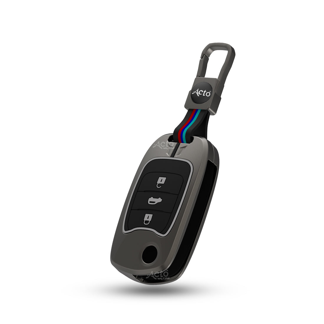 Acto Car Key Cover Metal Silicone Compatible with MG