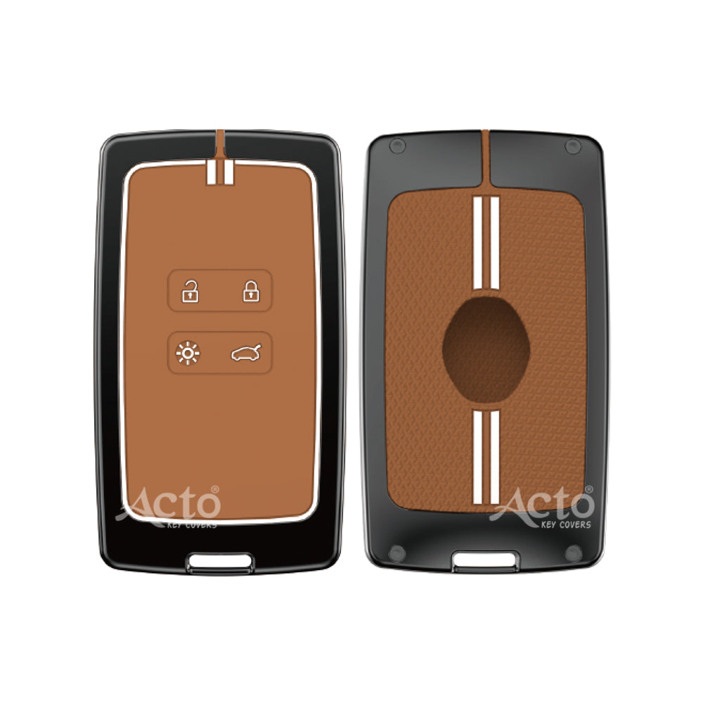 Acto Metal Sapphire Key Cover and Key chain Renault Triber & Kiger Compatible with  Pack of 1 Set (Glow in the Night)