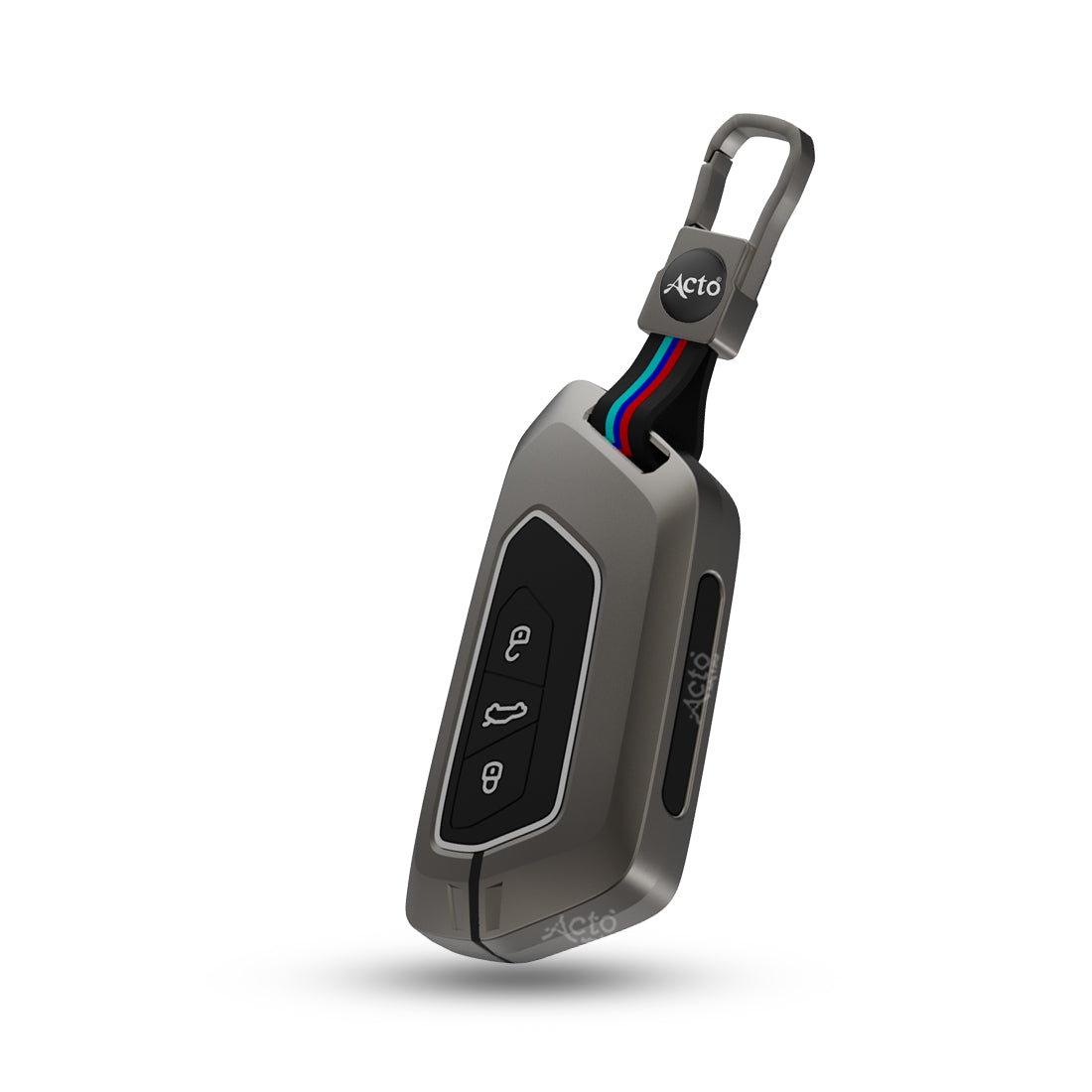 Acto Car Key Cover Metal Silicone Compatible with Skoda