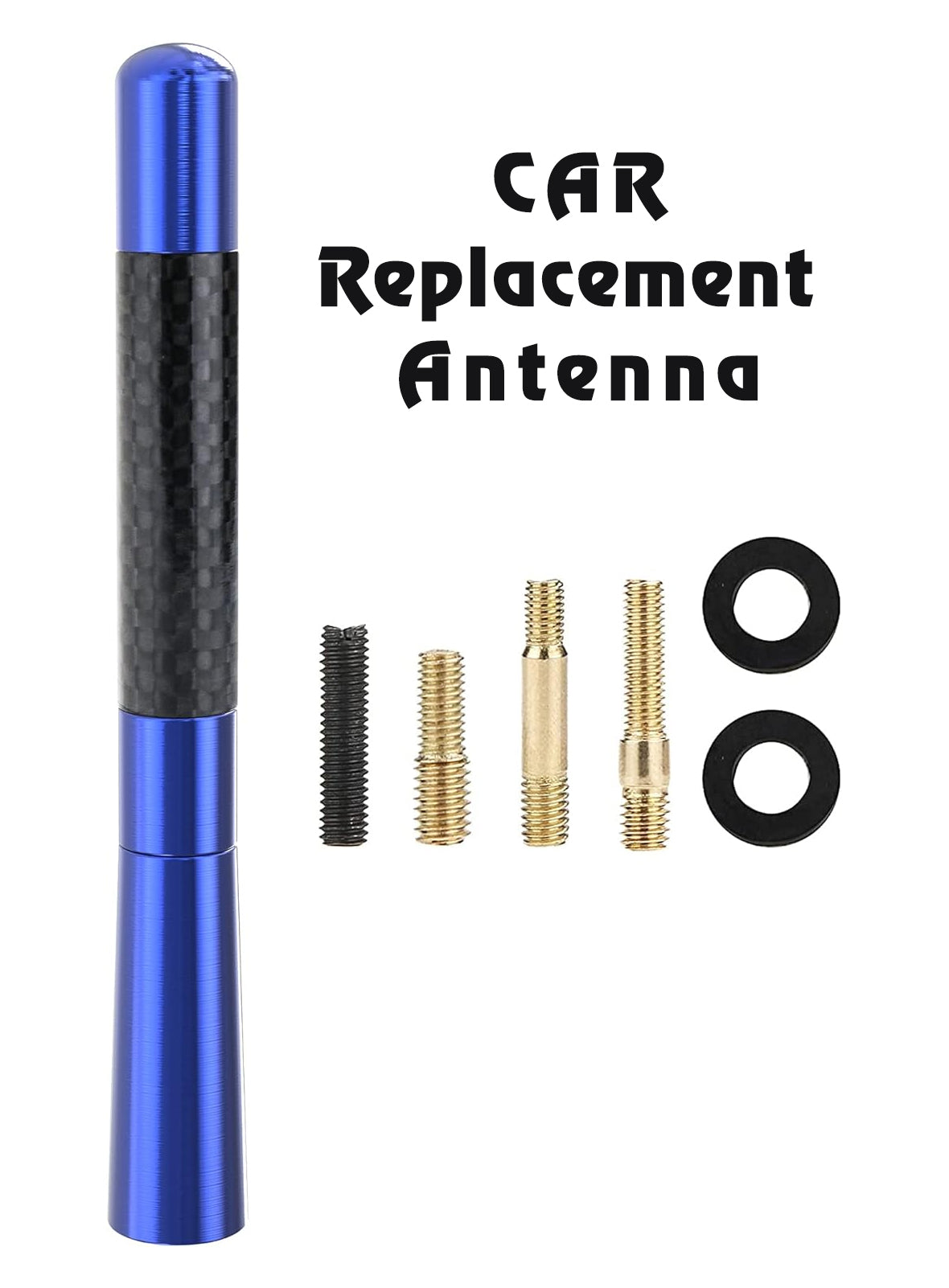 Universal 4.7inch Carbon Fiber Replacement antenna for FM/AM Radio Signal Car Aerial Antenna