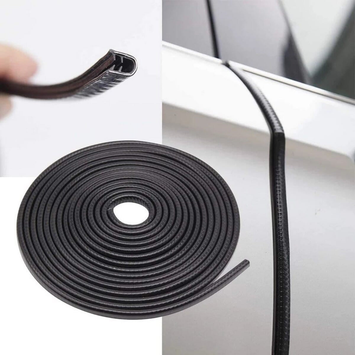5m Black Colour Car Door Sealing Strip Door Edge Trim Molding Seal Strip Protection Strips Sealing Anti-rub Car-styling