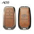 ACTO Metal Leather Car key cover with key chain Compatible With Toyota