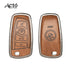 ACTO Metal Leather Car key cover with key chain Compatible With BMW 3 Series