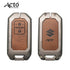 ACTO Metal Leather Car key cover with key chain Compatible With Suzuki